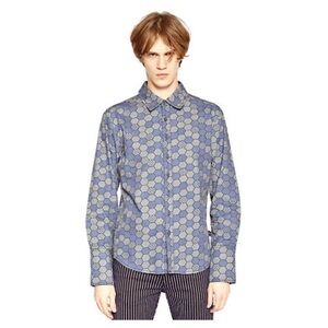 Tripp nyc | Men’s Gothic Dark Knight Joker Button Down Shirt Costume | M